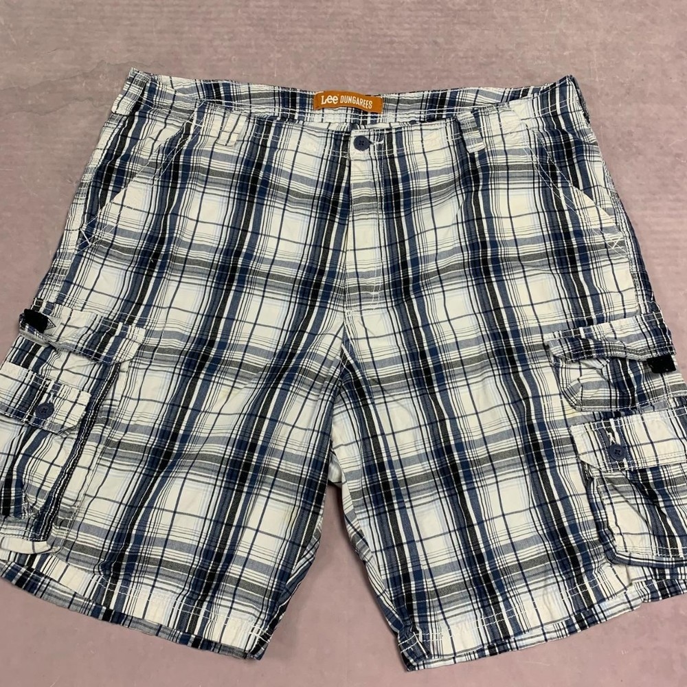 Lee Shorts Cheched Patterned Cargo Shorts Men's 42