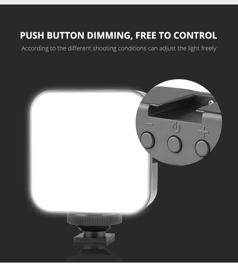 Ultra Bright LED Video Light Dimmable High Power Panel Vlog Fr Smartphone Camera