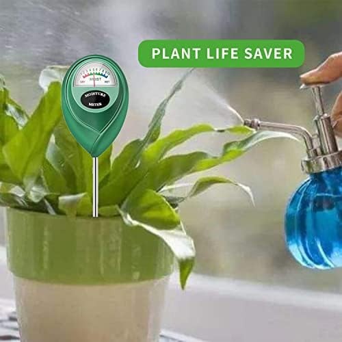 Soil moisture meter for plants, no batteries needed.
