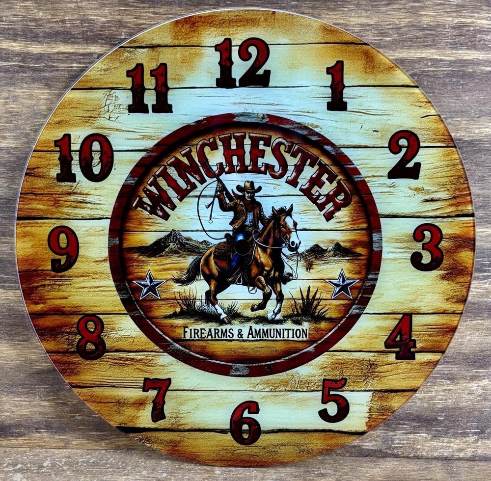 14-3/8" Winchester Round Replacement Clock Face for Pam Clock FREE SHIP