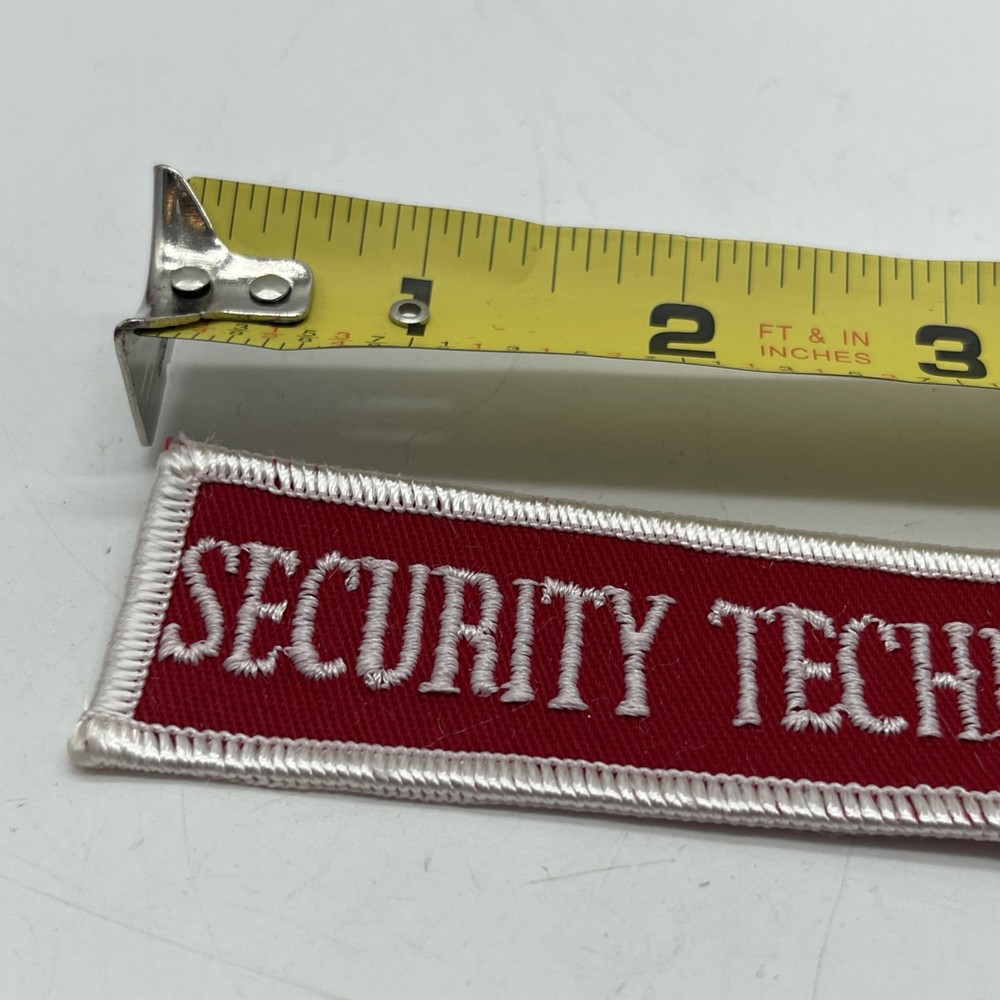 Older Security Technician Tab Patch Should Chest Label Tab Patch 4.5” Red White