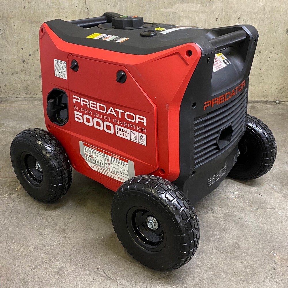 Predator 5000 Generator Wheel Kit- SOLID NEVER FLAT TIRES - LOCKING HUB!