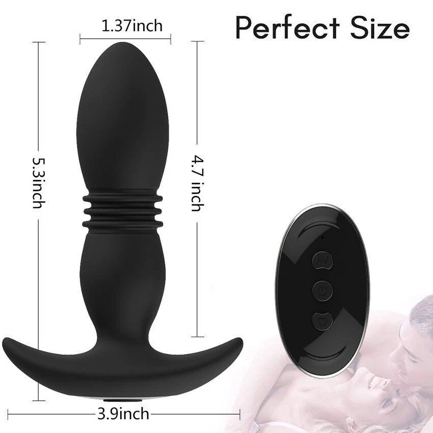 Powerful Flapping Prostate Massager Motor Telescopic Vibrators Remote Control US