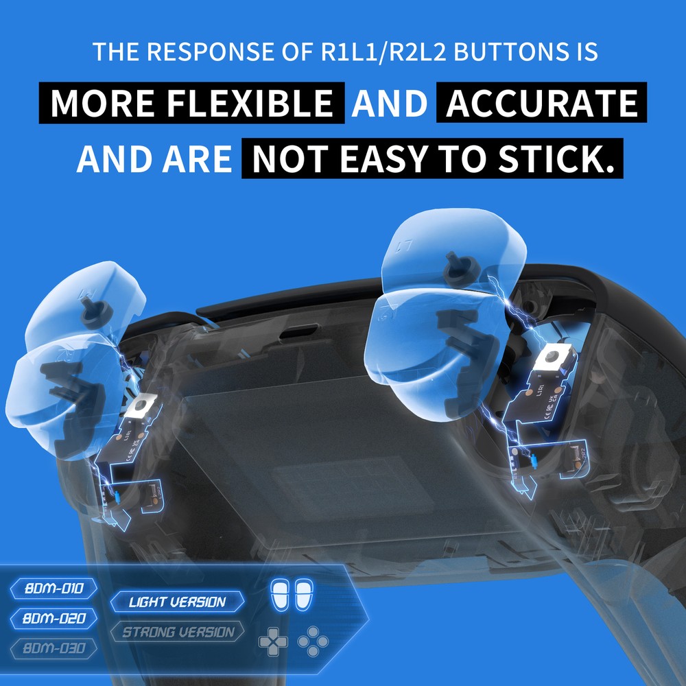 Micro Switch Light Version Clicky Hair Triggers Kit Shoulder For PS5 Controller