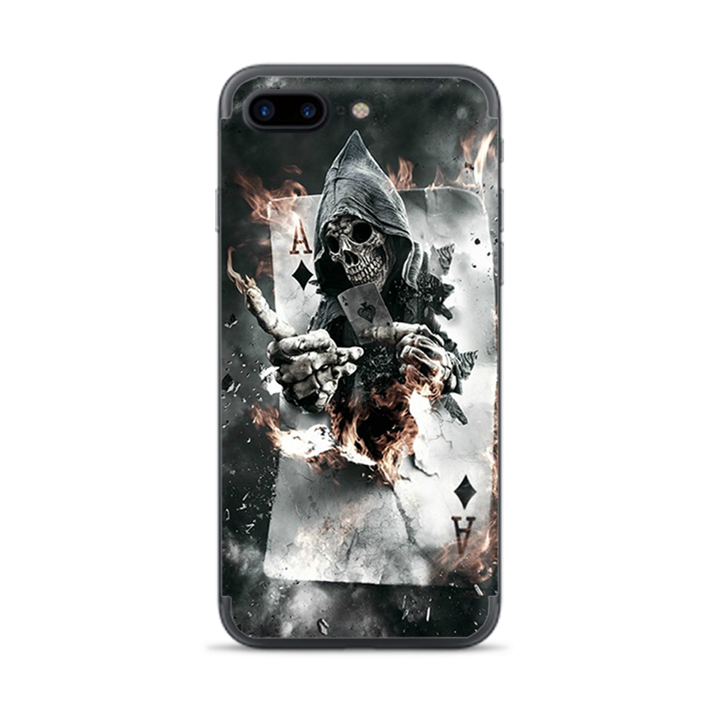 Apple iPhone 7 / 8 Plus Skins Decal Wrap Ace Diamonds Grim Reeper Skull