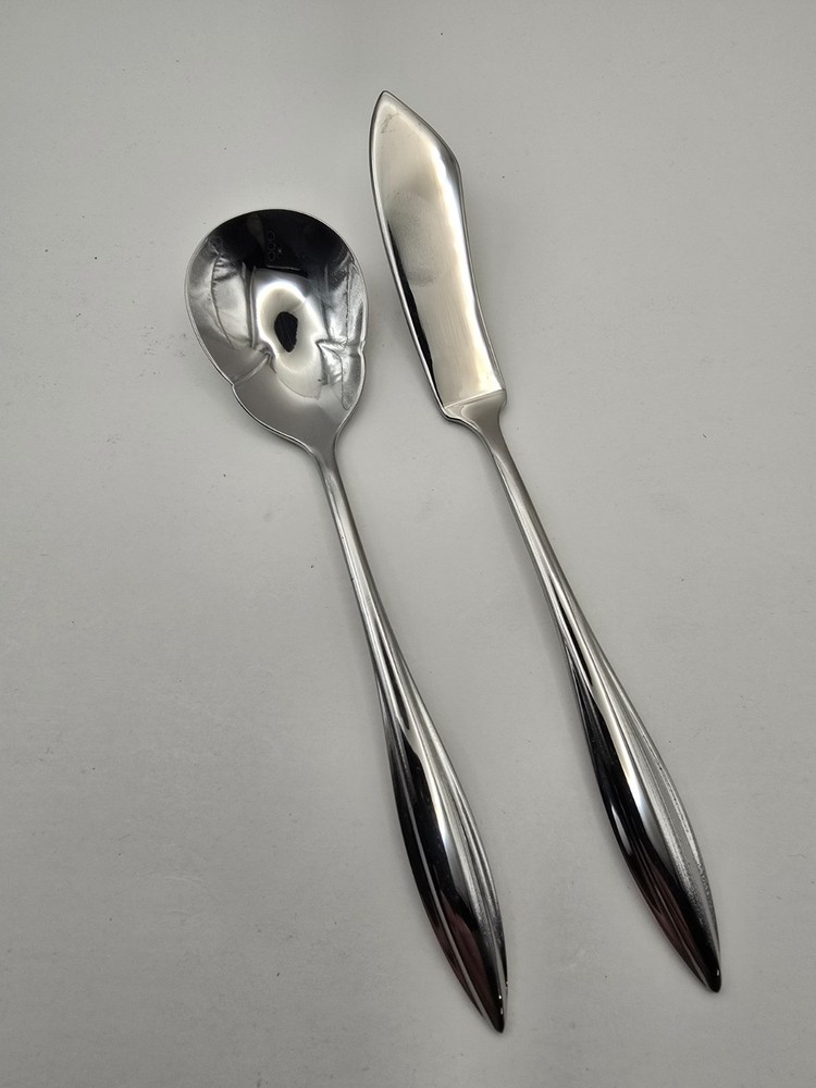 Lenox Sculpt Stainless Sugar Spoon & Spreader