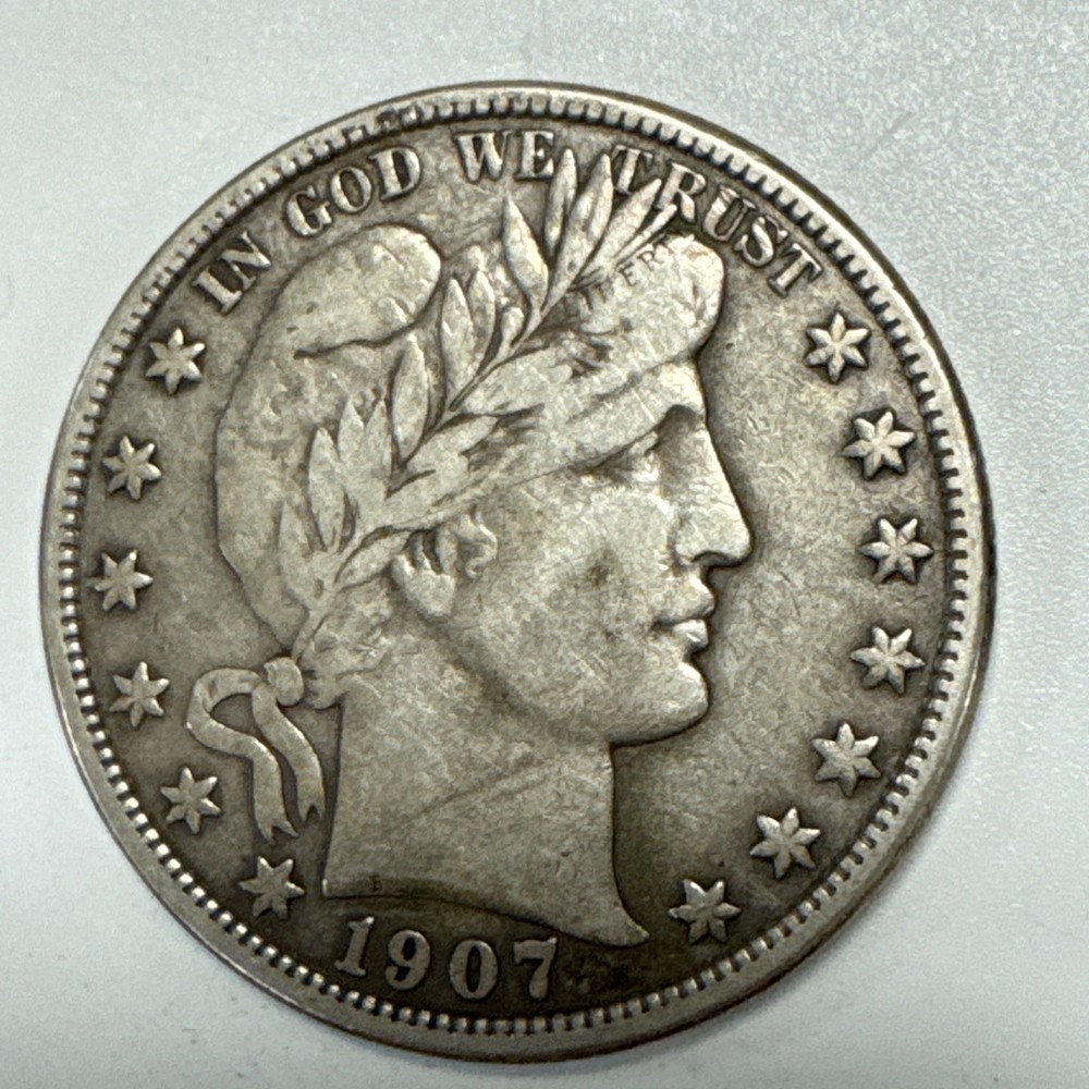 1907-O Barber Silver Half Dollar VF