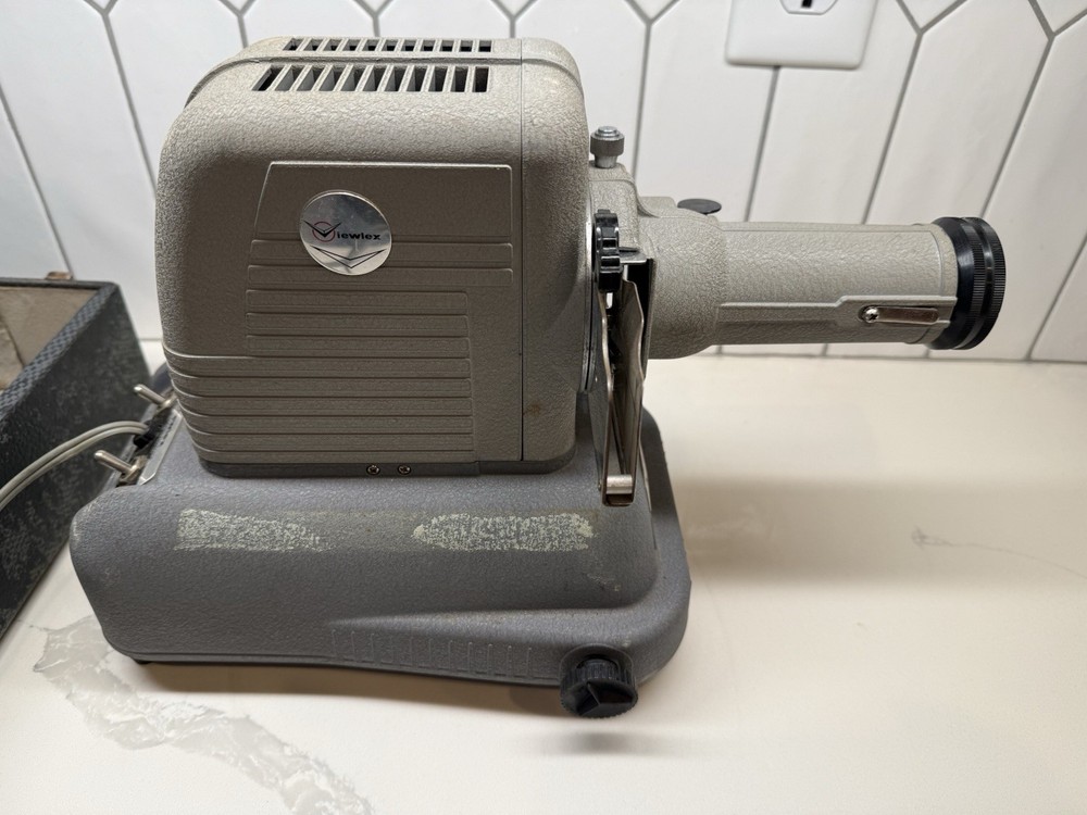 Viewlex V-27 Motor Fan Cooled Projector W/ Case - Read Description