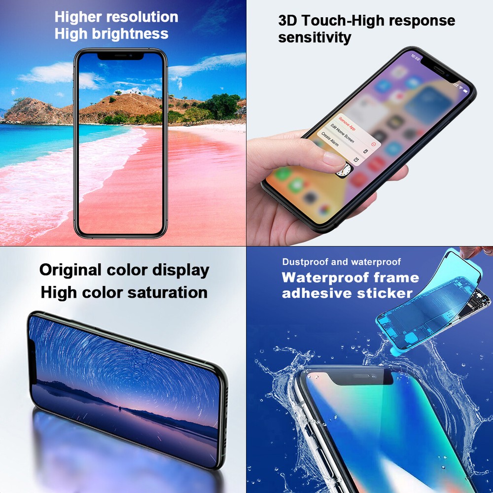For iPhone XS Incell LCD Display Screen Replacement Touch Screen Digitizer Kit