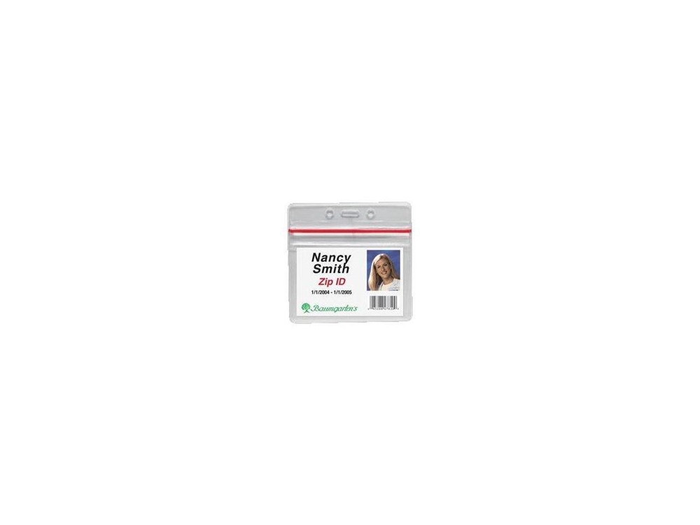 Baumgartens 47830 Sealable ID Badge Holder - Clear