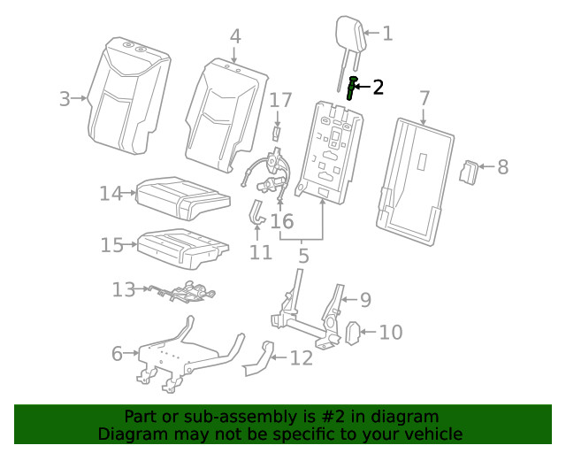 Genuine GM Headrest Guide 84452324
