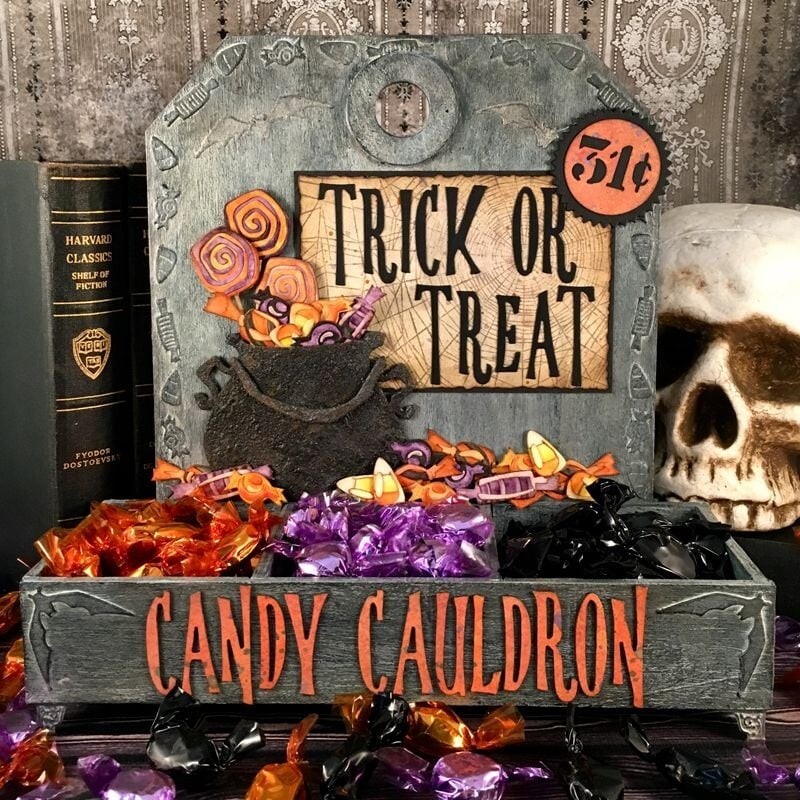Sizzix Tim Holtz Thinlits Halloween Sweet Treats Candy Dies 664204 NEW
