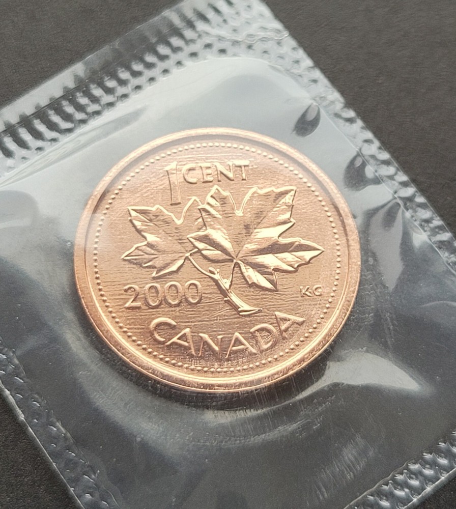 *** CANADA  2000  *** ONE  CENT *** PROOF  LIKE  SEALED ***