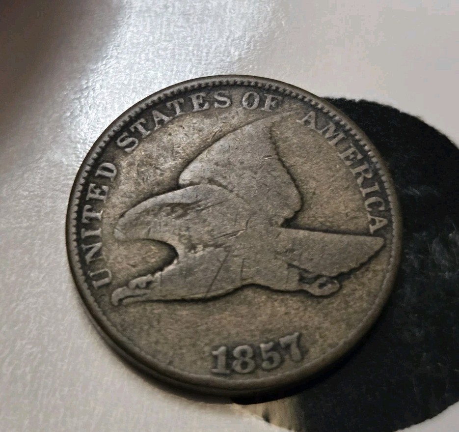 1857 1C Flying Eagle Cent US Type Coin