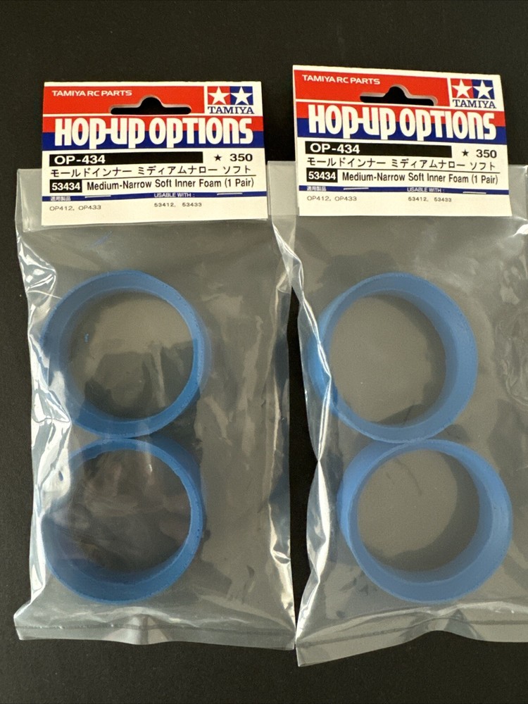 Tamiya OP434 53434 Medium- Narrow Soft Inner Foam(1pair)  X 2 Packages