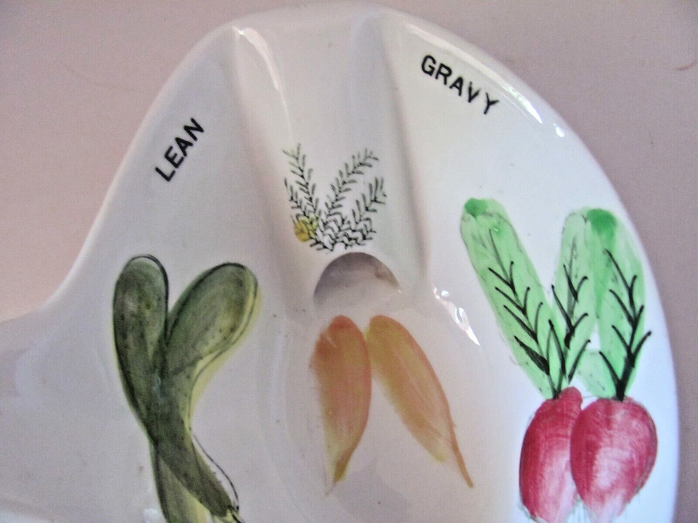 Vintage No Drip Gravy Separator Ceramic Vegatables