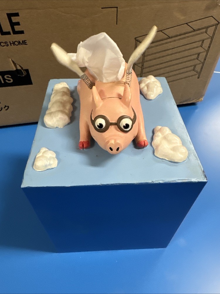 Flying Pig Tissue Box Cover RARE