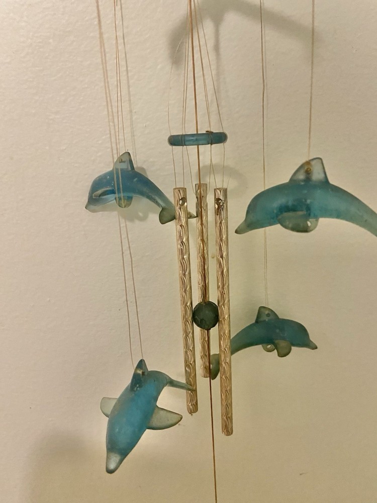 Vintage Acrylic Dolphin Wind Chime
