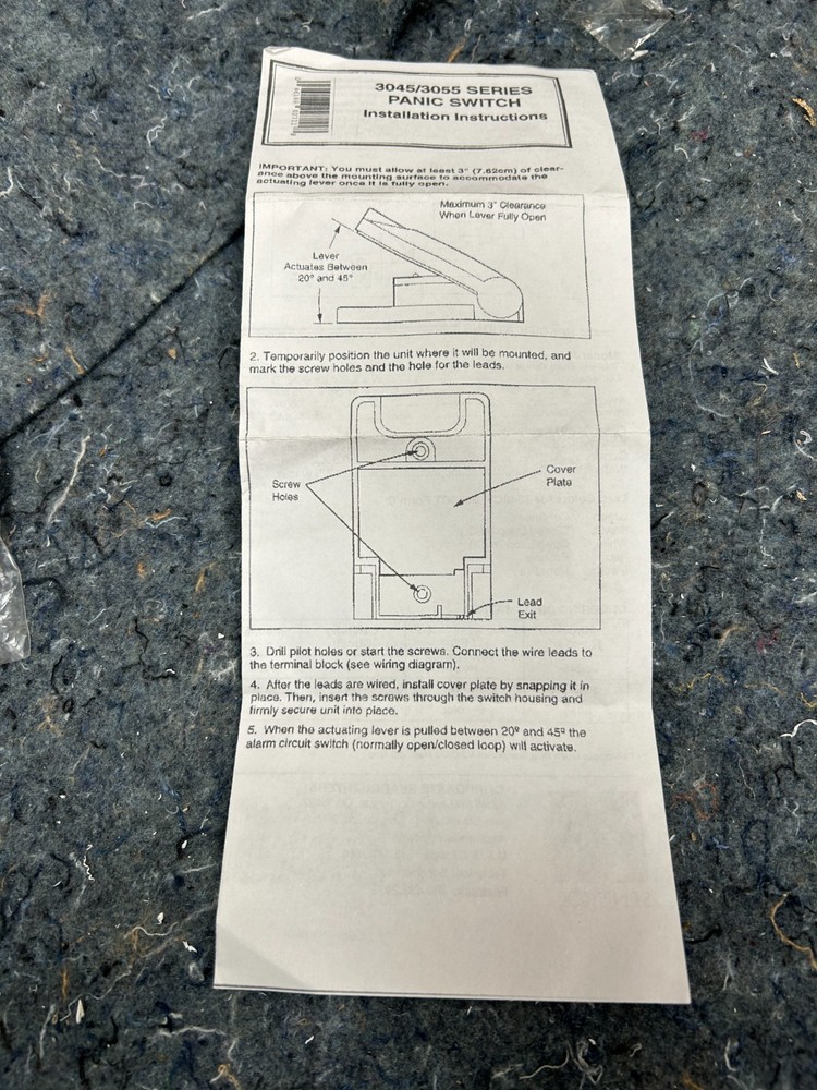 GE Security 3045-WH Sentrol Wall-Mount Panic Switch