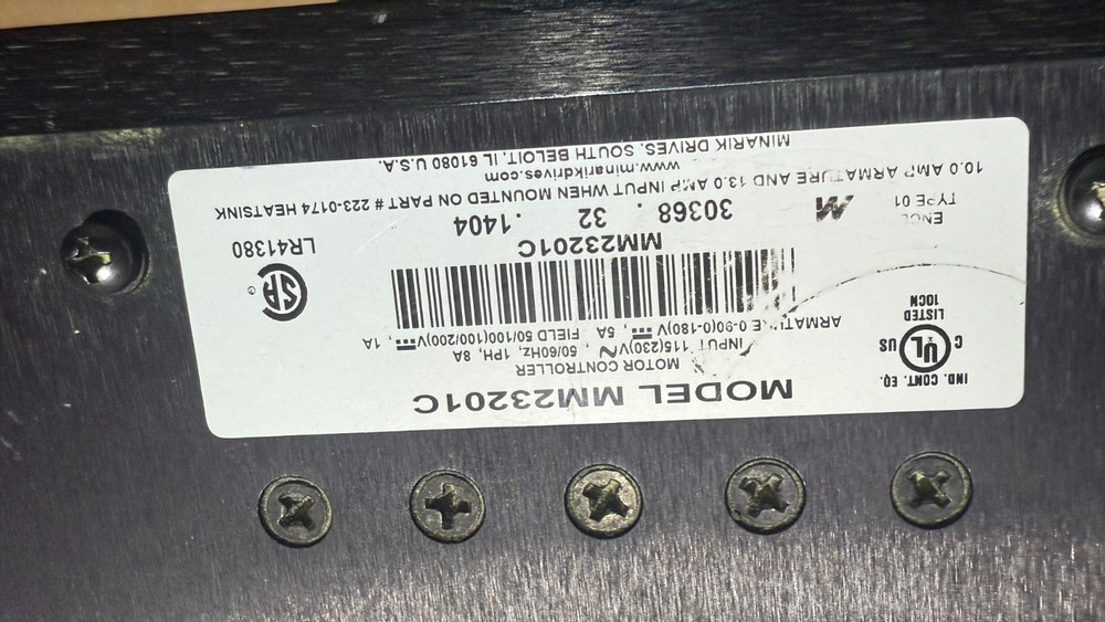 minarik drives mm23201C motor controller