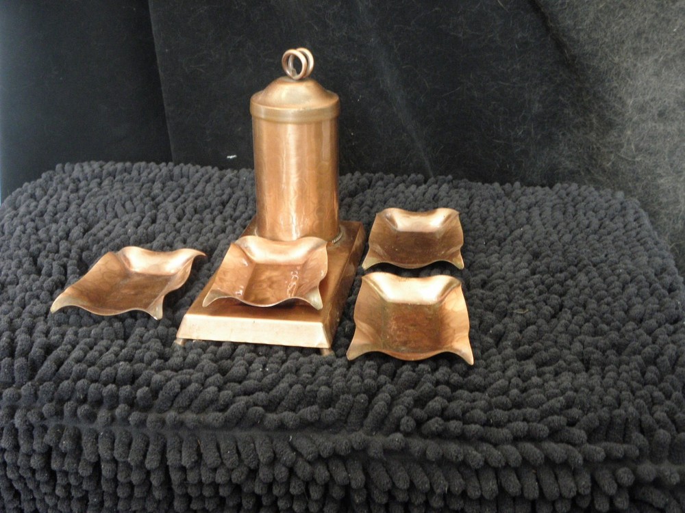 Vintage Gregorian Copper # 515 Tabletop cigarette holder