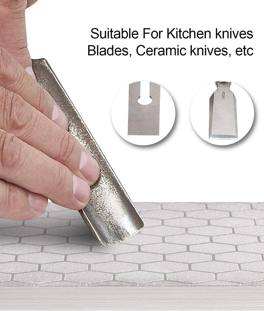 8 in Double Sided 400/1000 Grit Diamond Sharpening Bench Stone Knife Sharpener