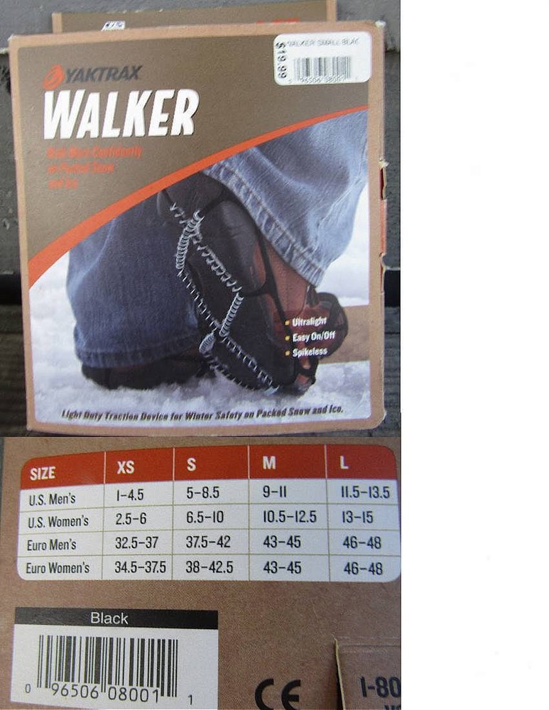 NEW SMALL YAKTRAX WALKER SNOW & ICE SPIKELESS TRACTION DEVICE