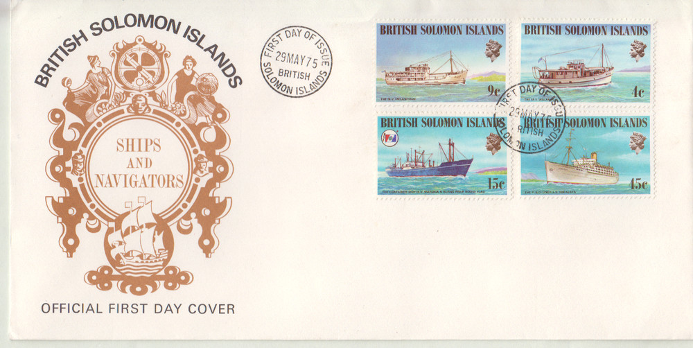 SOLOMON ISLANDS 1975 - Ships, FDC - bu 134
