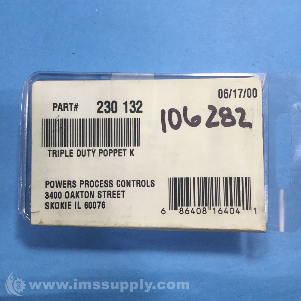 Powers Process Controls 230-132 Check Valve FNOB