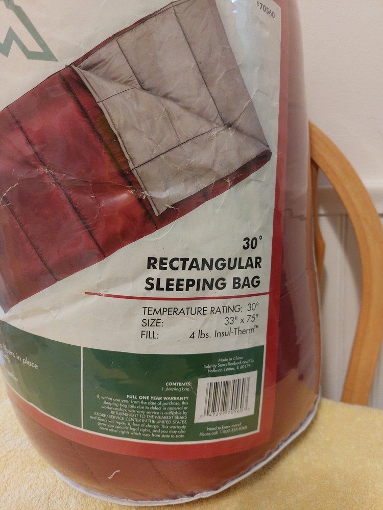 Sir Edmund Hillary Sears Sleeping Bag New