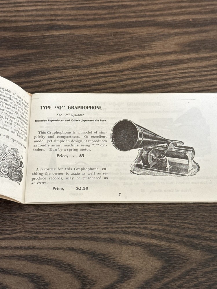 Rare Vintage Graphphone Pamphlet/Catalog 1901