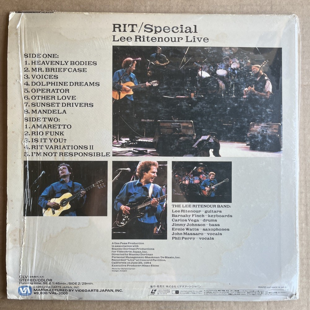 RIT Special Lee Ritenour Live Laserdisc