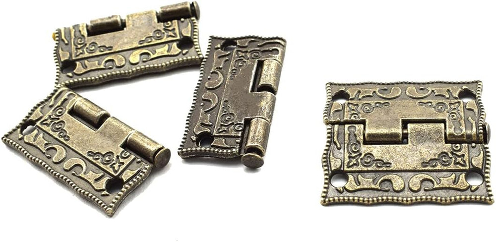 Antique Bronze Decorative Hinges Pattern Carved Design Butt Folding Hinge with S