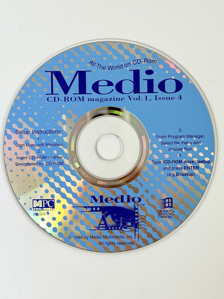 Medio CD-ROM Magazine Vol. 1, Issue 4 | DISC ONLY (SEE DESCRIPTION)