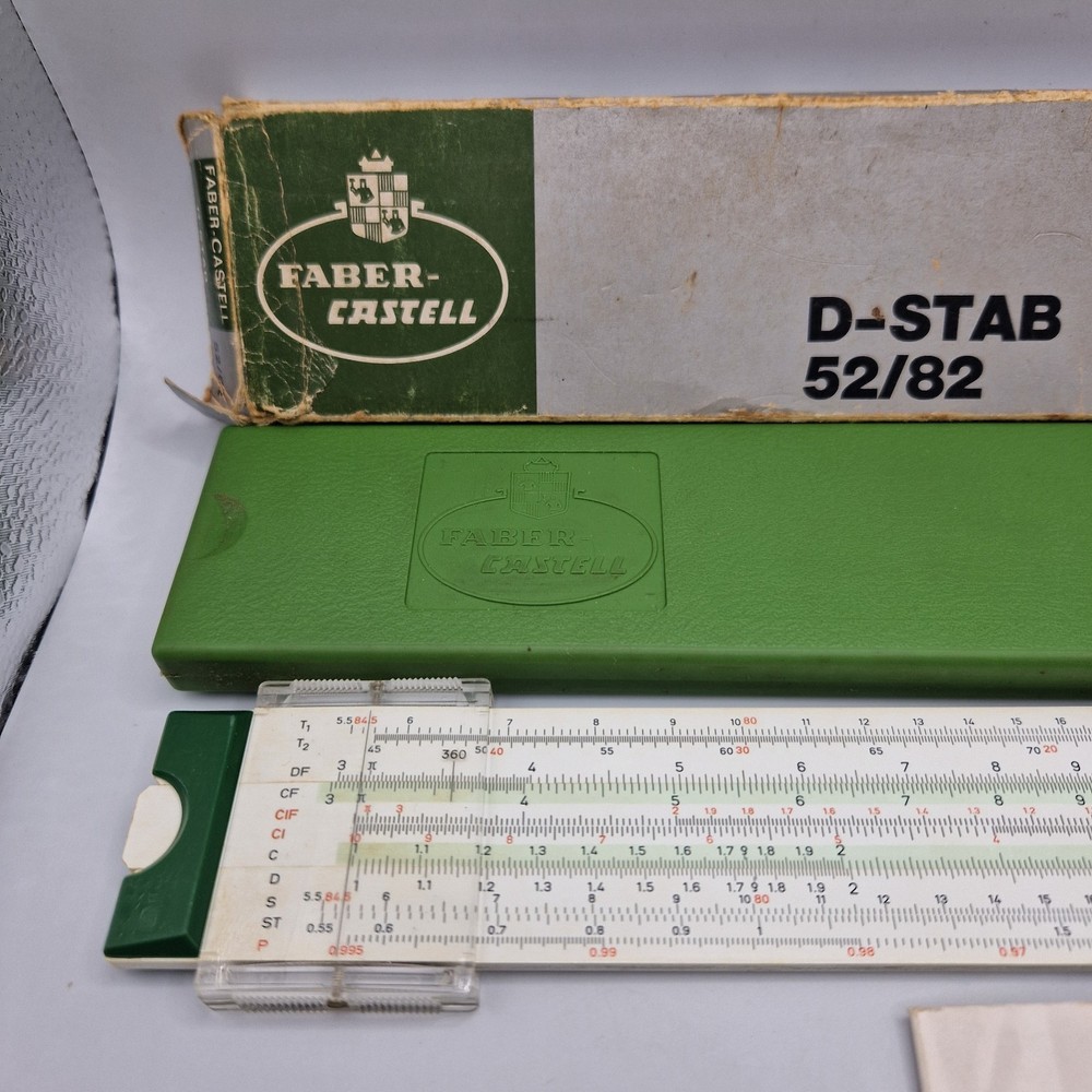 Faber Castell Slide Rule D-STAB 52-82 Boxed Case