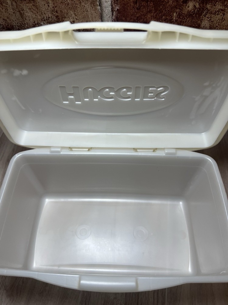 VTG Huggies Baby Wipes Hard Case White Empty Refillable Container