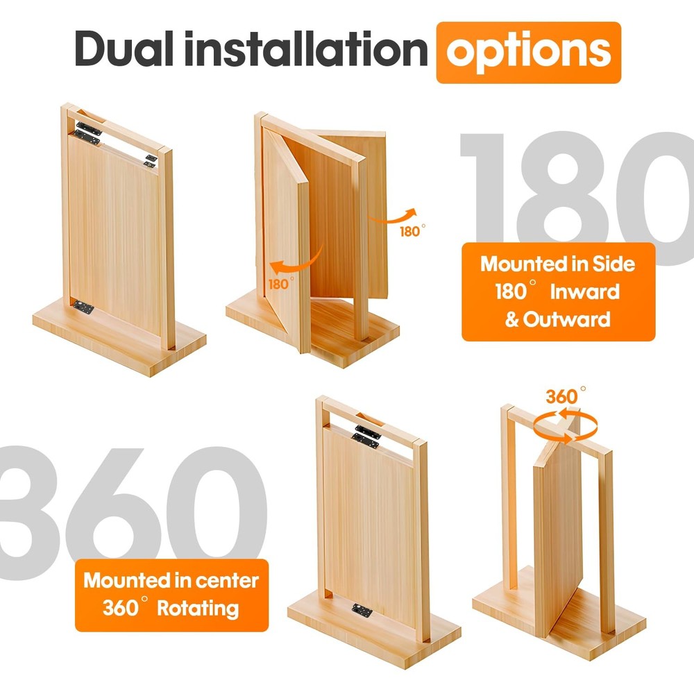 Murphy Door Pivot Hinge Kit, Hidden Door Hinge Hardware Kit, 570 Lbs Load-Bea