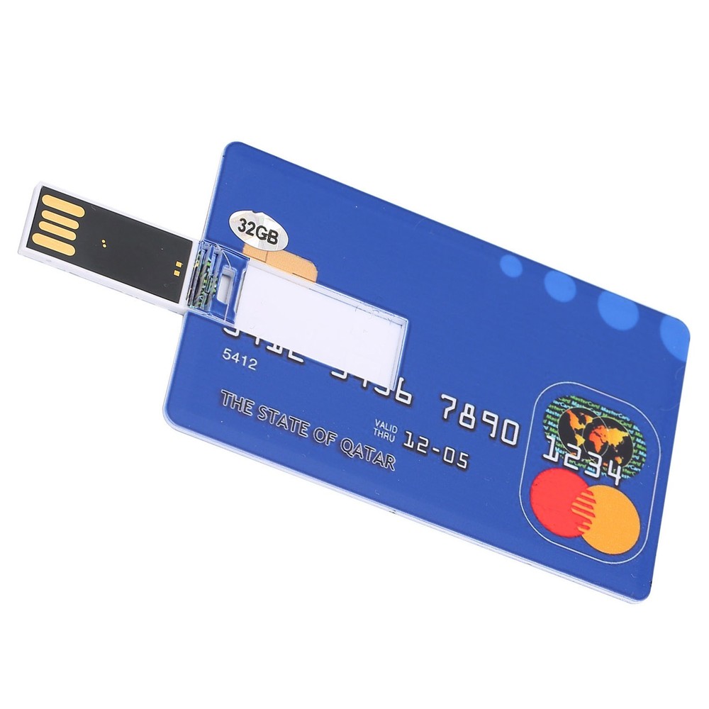 (32GB)Card Shaped U Disk Simple Unique USB Flash Drive For Data Storage File