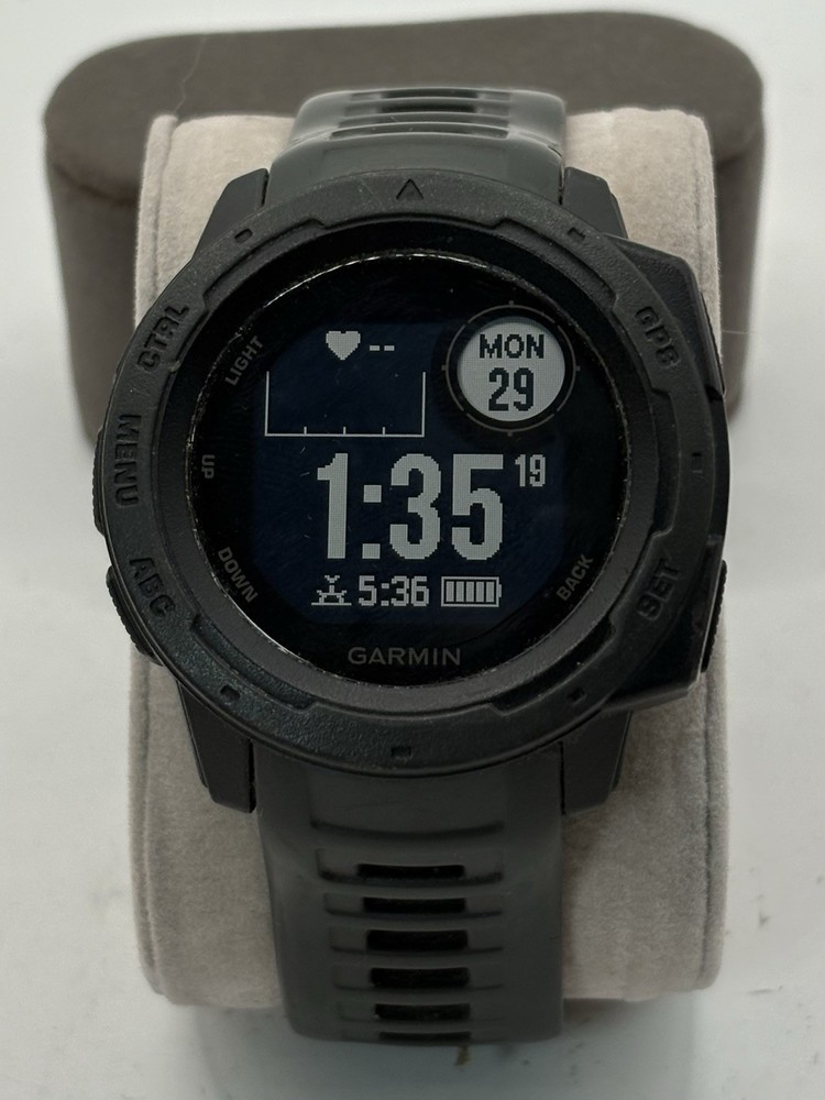 Garmin Instinct 2 Graphite Smartwatch w/ Charger Working Black