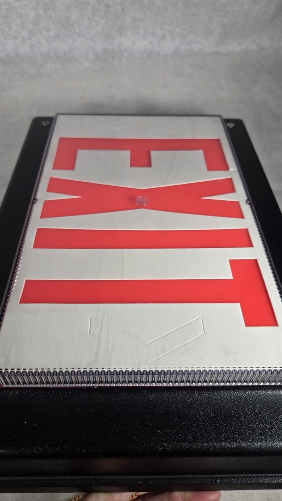 COOPER LIGHTING Commercial Black Heavy Duty EXIT Sign Unused? Untested ✔️ Photos