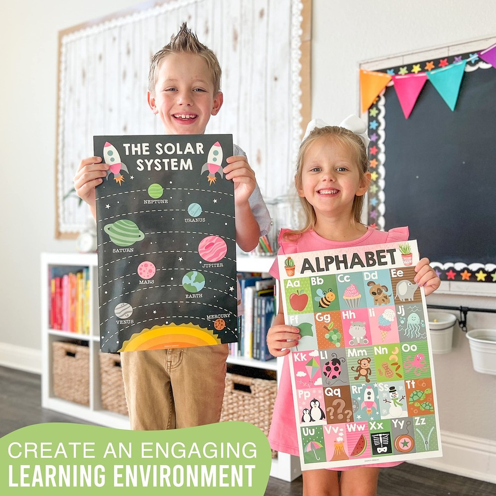 Hadley Designs 16 Educational Laminated Posters | Classroom & Homeschool Decor