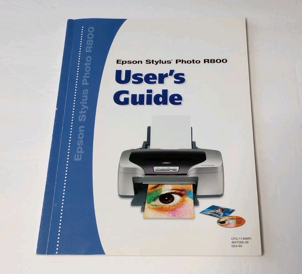 Epson Stylus Photo R800 User's Guide + Start Guide USED