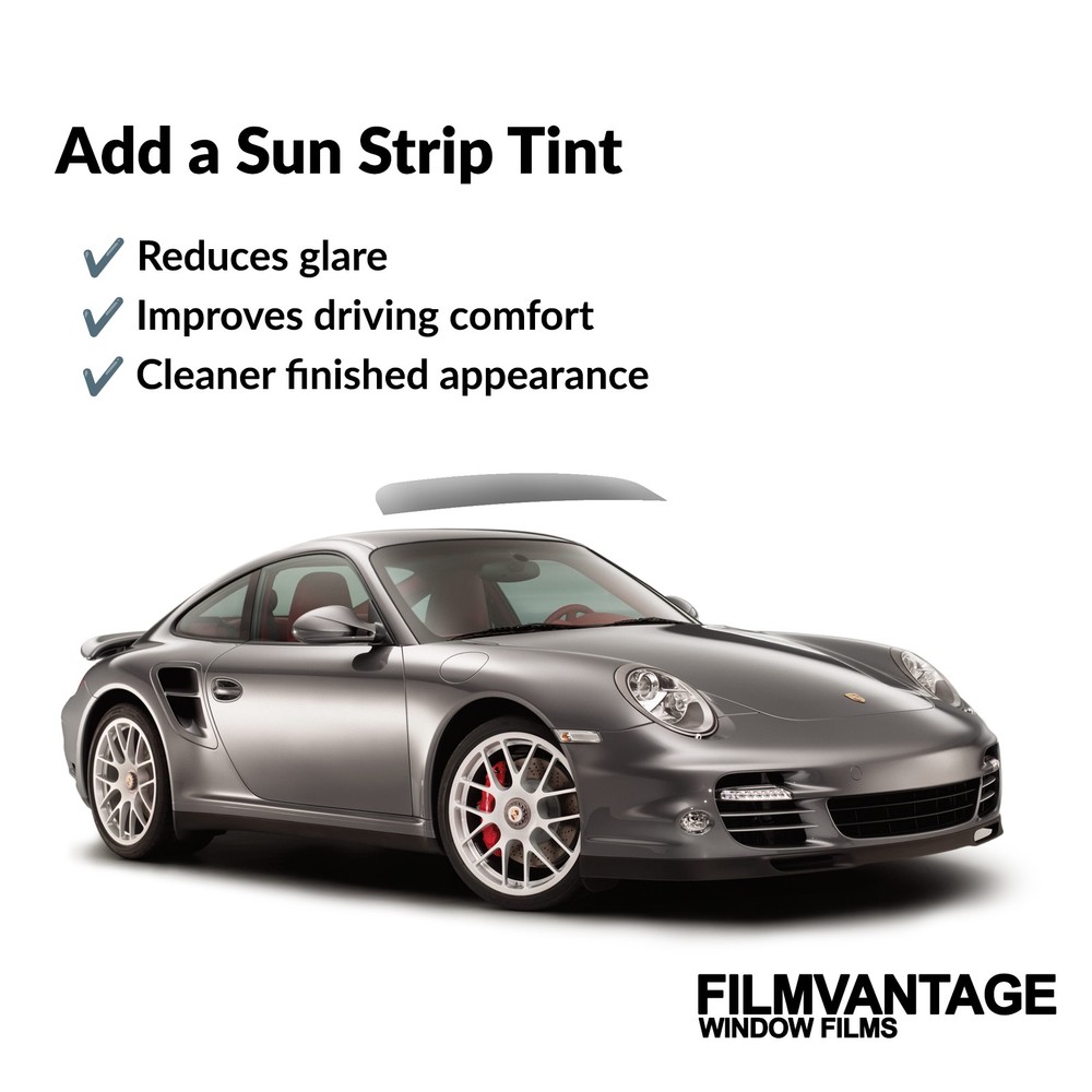 ALPINE CERAMIC PRECUT WINDOW TINT KIT FOR FORD THUNDERBIRD 89-97 SUN STRIP