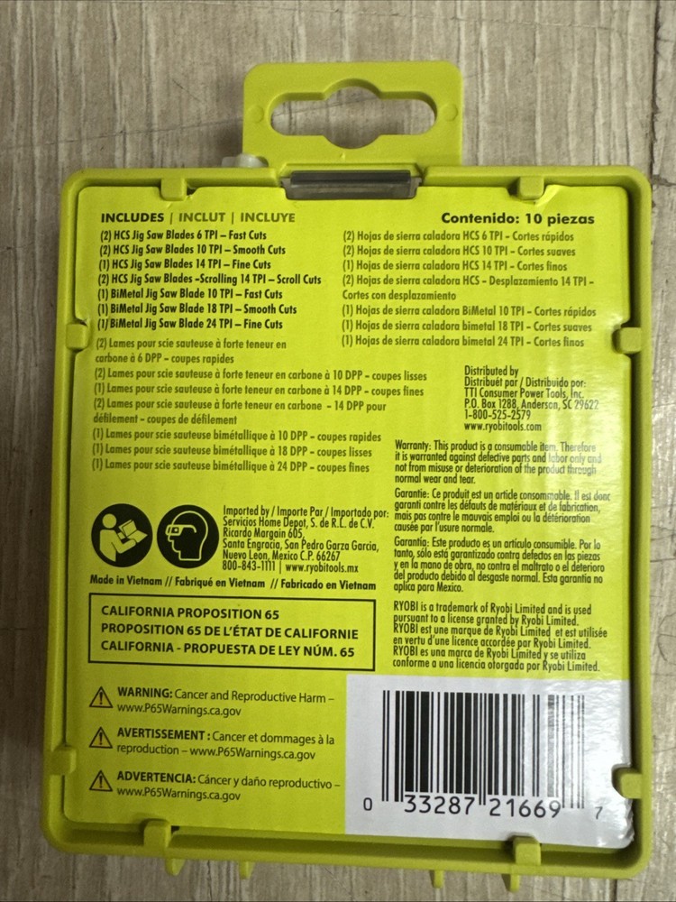 All Purpose Jig Saw Blade Set (10-Piece)