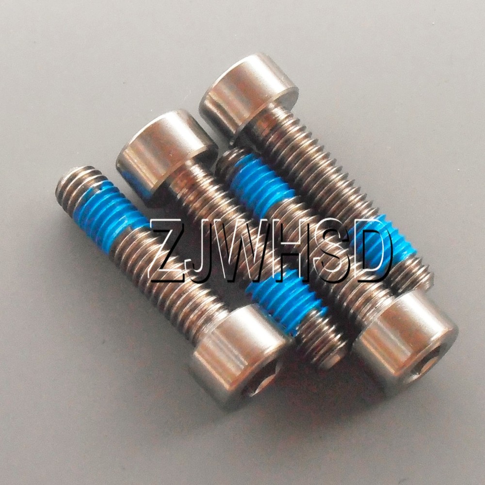 4pcs M6 x 25 Titanium Ti Screw Bolt Allen hex Socket Cap head with ThreadLocker