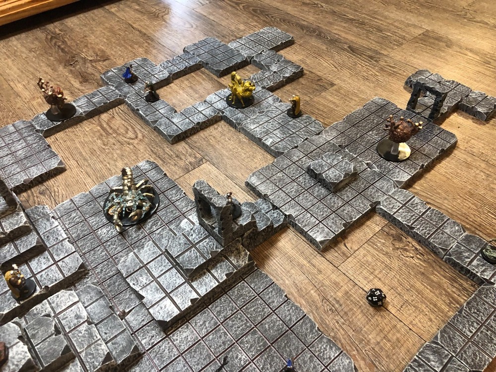 Big Dungeon Tile Modular Set Dungeons & Dragons Pathfinder d&d terrain 28mm