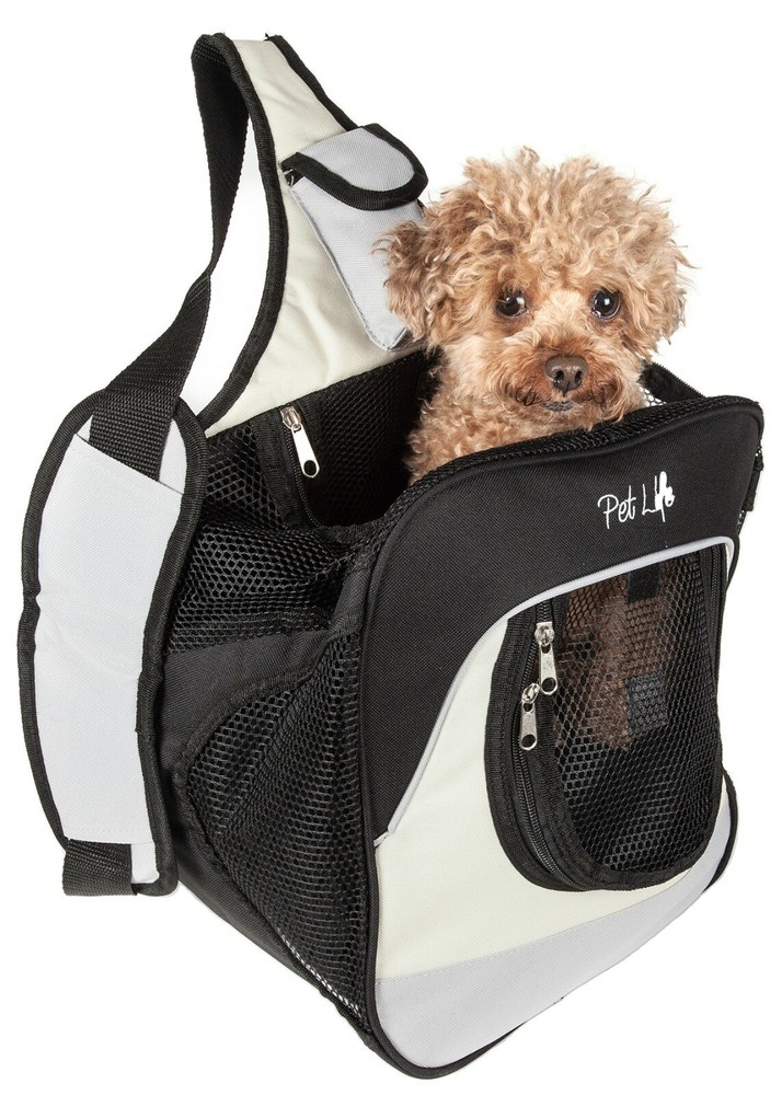 Pet Life Single Strap Over-The-Shoulder Navigation Hands Free Backpack Carrier