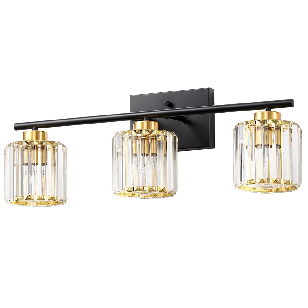 EDISHINE 3-light 24'' Bathroom Dimmable Vanity Light, 2 Mounting Options