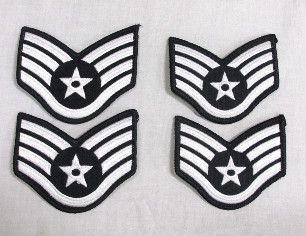 US Air Force Staff Sergeant Patches Set of 4