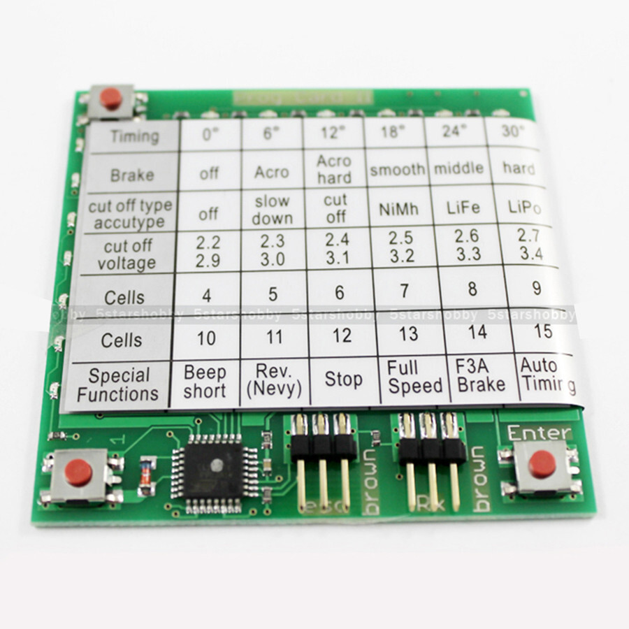 YPG ESC Programming Card For YPG hobbyking YEP Electronic Speed Control